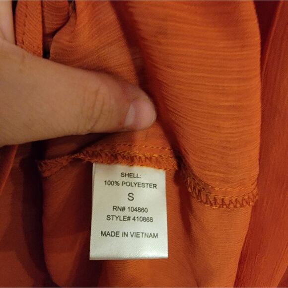 Womens Small Forever 21 Copper Blouse - Picture 4 of 9